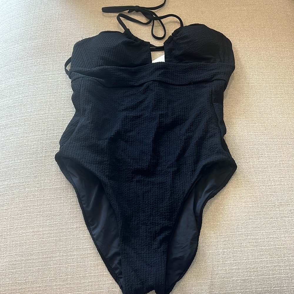 NWT black one piece swim suit